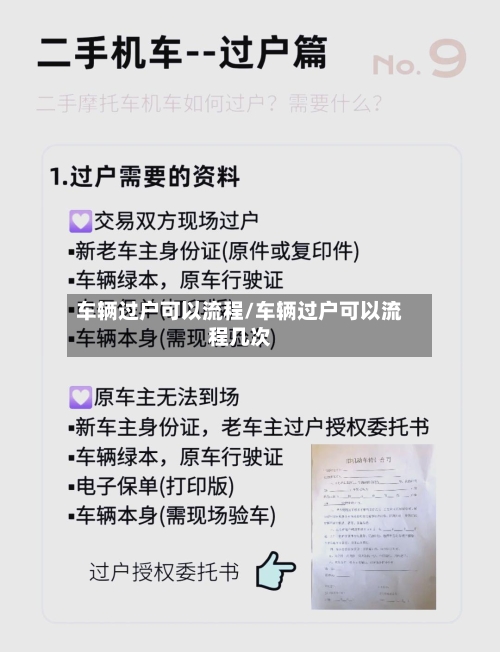 车辆过户可以流程/车辆过户可以流程几次-第3张图片