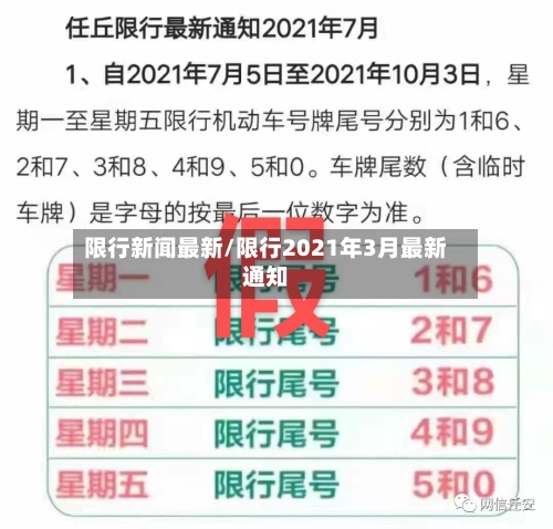 限行新闻最新/限行2021年3月最新通知-第3张图片