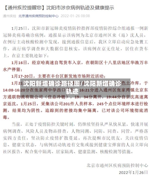 沈阳新增确诊路径图/沈阳新增确诊轨迹
