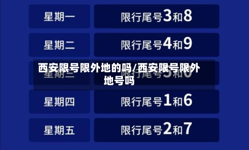 西安限号限外地的吗/西安限号限外地号吗