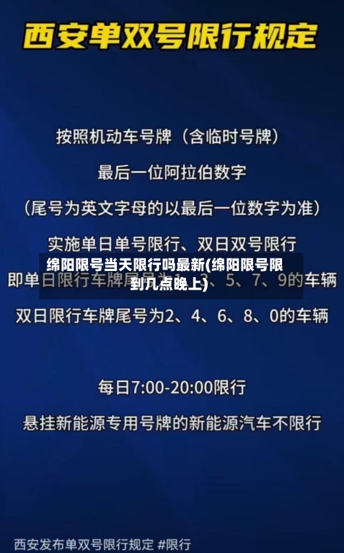 绵阳限号当天限行吗最新(绵阳限号限到几点晚上)-第3张图片