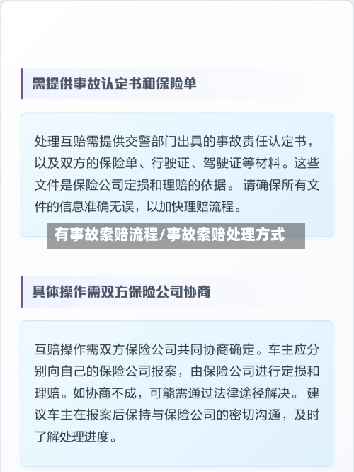 有事故索赔流程/事故索赔处理方式