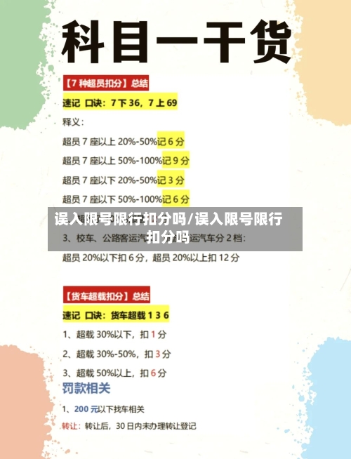 误入限号限行扣分吗/误入限号限行扣分吗