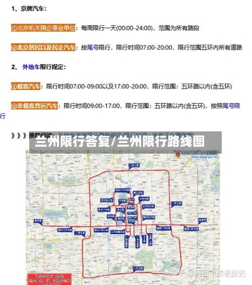 兰州限行答复/兰州限行路线图-第2张图片