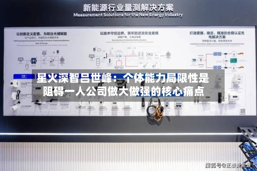 星火深智吕世峰：个体能力局限性是阻碍一人公司做大做强的核心痛点