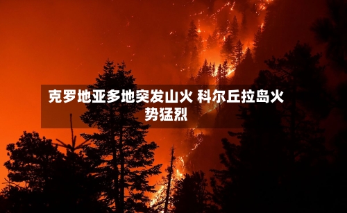 克罗地亚多地突发山火 科尔丘拉岛火势猛烈