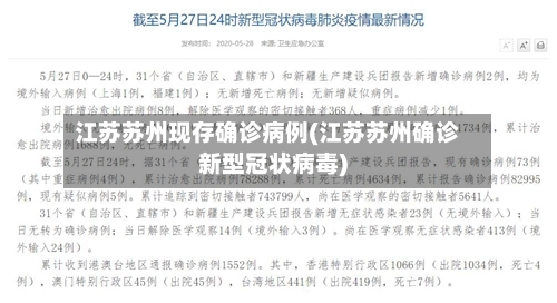 江苏苏州现存确诊病例(江苏苏州确诊新型冠状病毒)