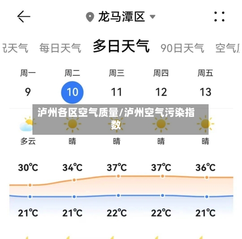 泸州各区空气质量/泸州空气污染指数