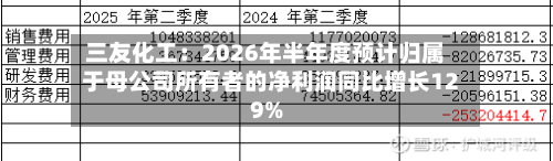 三友化工：2026年半年度预计归属于母公司所有者的净利润同比增长129%-第1张图片