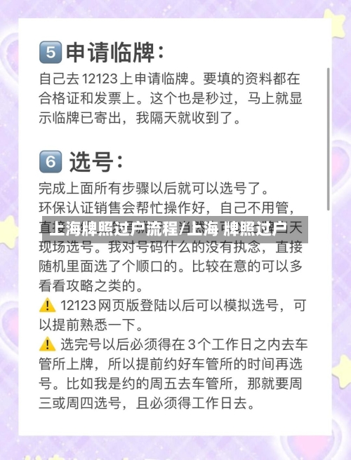 上海牌照过户流程/上海 牌照过户