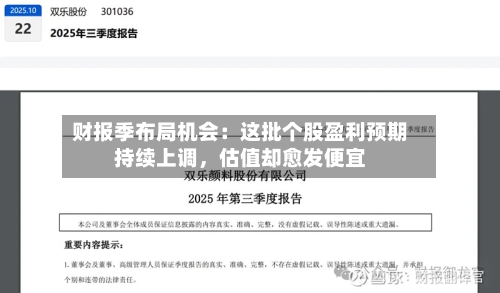 财报季布局机会：这批个股盈利预期持续上调，估值却愈发便宜-第2张图片