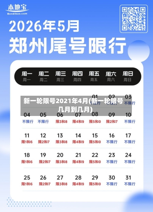 新一轮限号2021年4月(新一轮限号几月到几月)