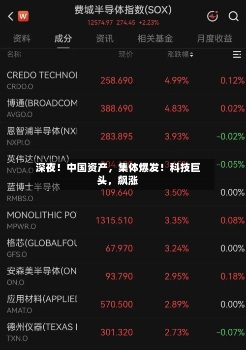 深夜！中国资产，集体爆发！科技巨头，飙涨