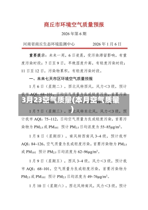 3月23空气质量(本月空气质量)-第2张图片