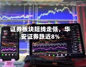 证券板块短线走低，华安证券跌近8%