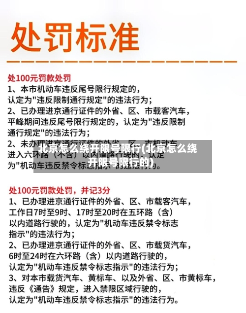 北京怎么绕开限号限行(北京怎么绕开限号限行的)