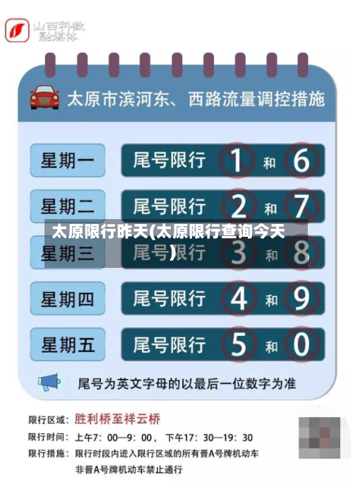 太原限行昨天(太原限行查询今天)-第2张图片
