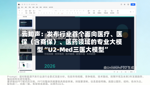 云知声：发布行业首个面向医疗、医保（含商保）、医药领域的专业大模型“U2-Med三医大模型”-第3张图片
