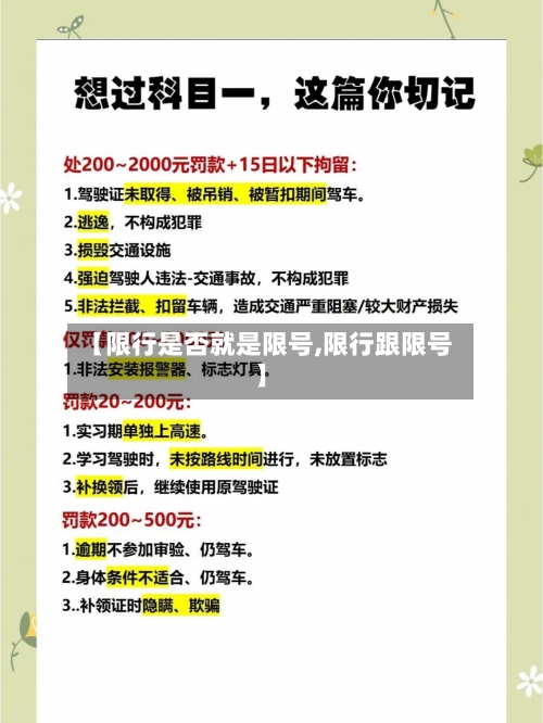 【限行是否就是限号,限行跟限号】