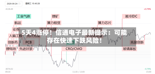 5天4涨停！信通电子最新提示：可能存在快速下跌风险！-第3张图片