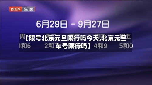【限号北京元旦限行吗今天,北京元旦车号限行吗】-第3张图片