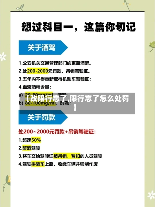 【改限行忘了,限行忘了怎么处罚】