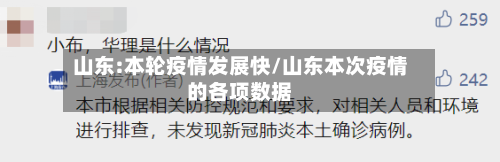 山东:本轮疫情发展快/山东本次疫情的各项数据