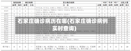 石家庄确诊病历在哪(石家庄确诊病例实时查询)