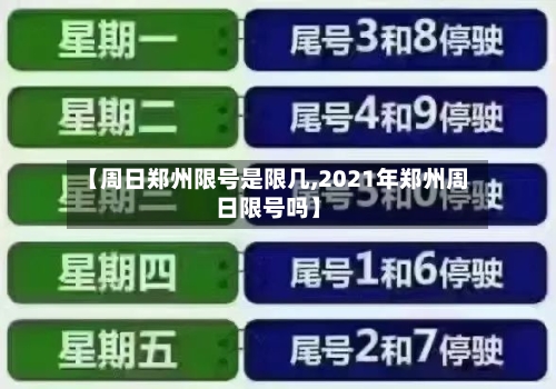 【周日郑州限号是限几,2021年郑州周日限号吗】-第3张图片
