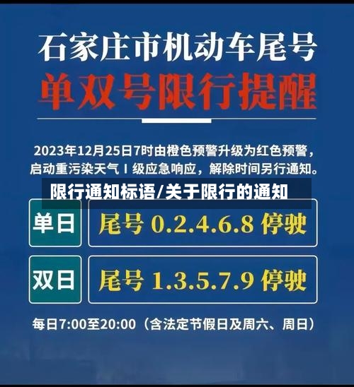 限行通知标语/关于限行的通知