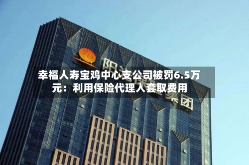 幸福人寿宝鸡中心支公司被罚6.5万元：利用保险代理人套取费用
