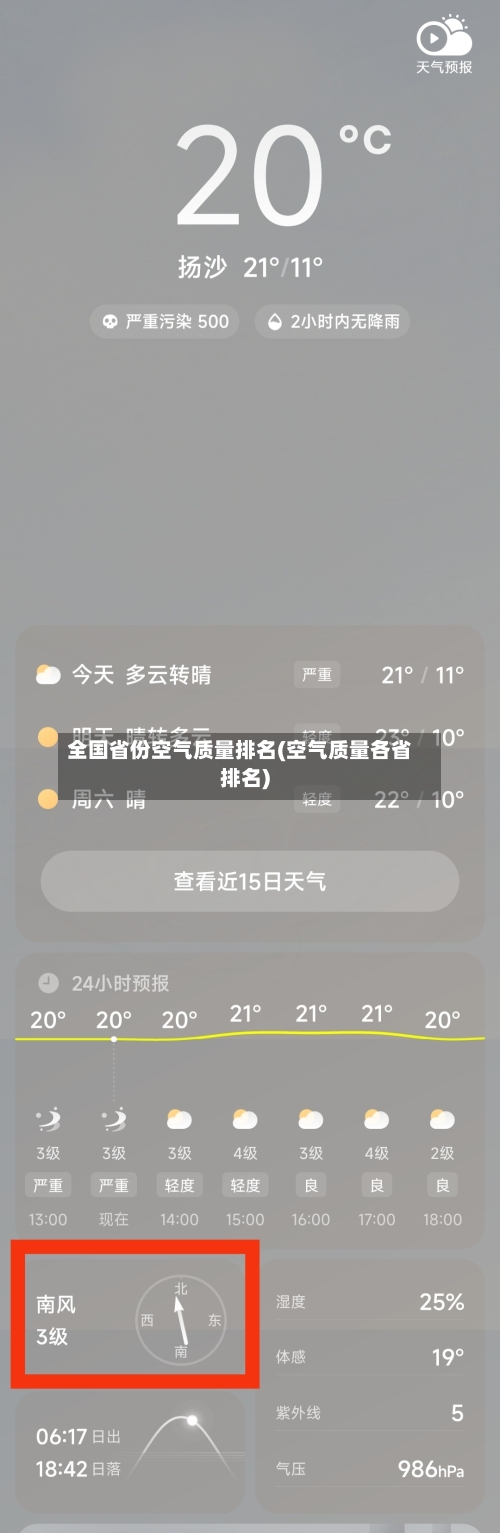 全国省份空气质量排名(空气质量各省排名)