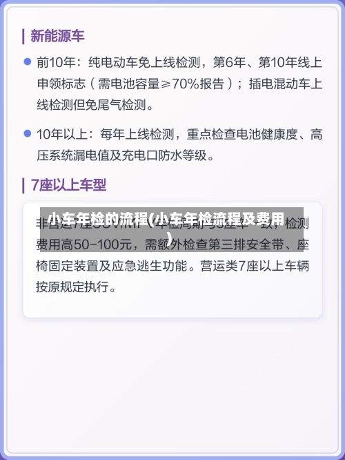 小车年检的流程(小车年检流程及费用)