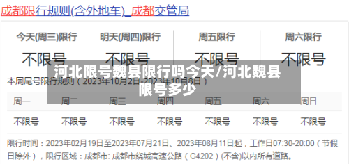 河北限号魏县限行吗今天/河北魏县限号多少-第2张图片