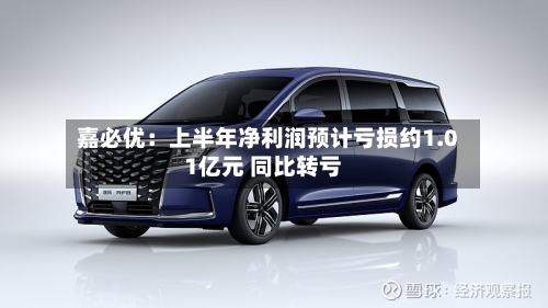 嘉必优：上半年净利润预计亏损约1.01亿元 同比转亏