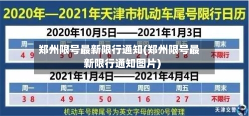 郑州限号最新限行通知(郑州限号最新限行通知图片)