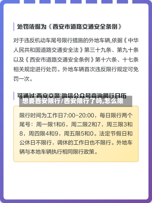想要西安限行/西安限行了吗,怎么限