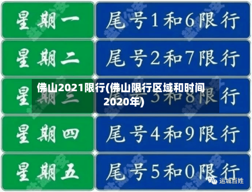 佛山2021限行(佛山限行区域和时间2020年)