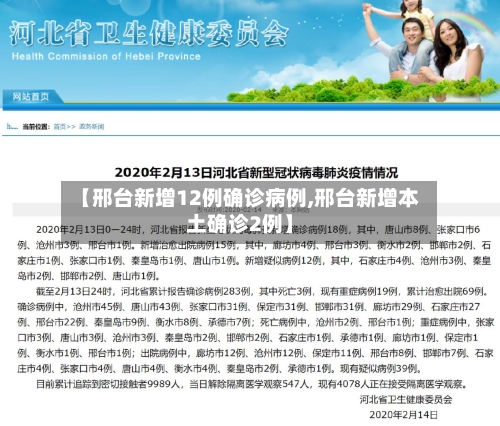 【邢台新增12例确诊病例,邢台新增本土确诊2例】-第3张图片