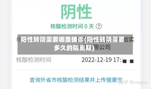 阳性转阴需要哪里确诊(阳性转阴需要多久的隔离期)-第2张图片