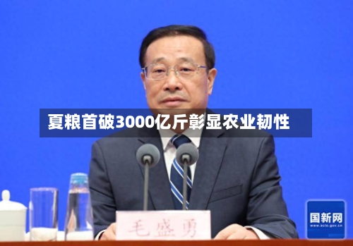 夏粮首破3000亿斤彰显农业韧性