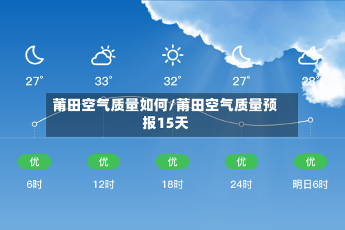 莆田空气质量如何/莆田空气质量预报15天-第3张图片