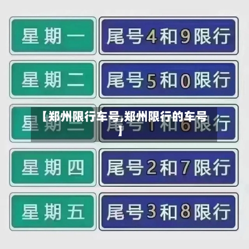 【郑州限行车号,郑州限行的车号】-第2张图片