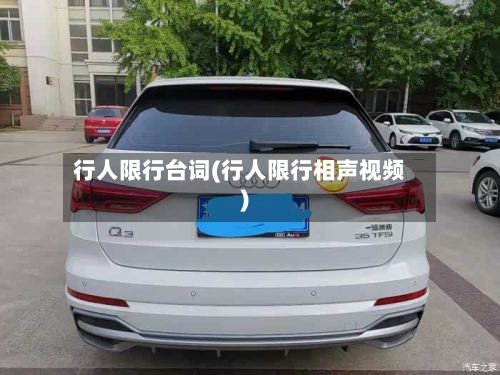 行人限行台词(行人限行相声视频)-第2张图片